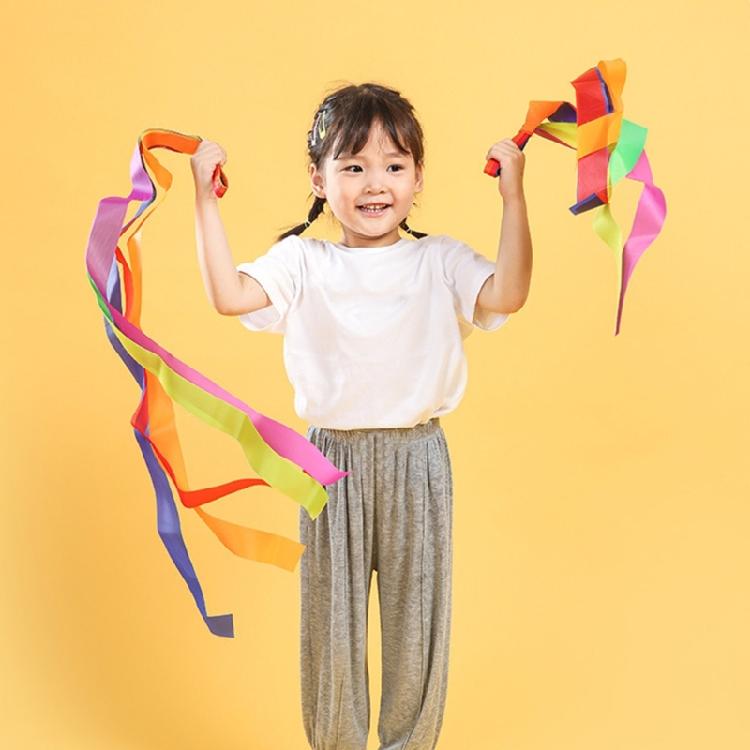 Conjunto de 12 Fitas de Ginástica Arco-Íris para Ginásio, Treino, Circo, Dança, Twirling