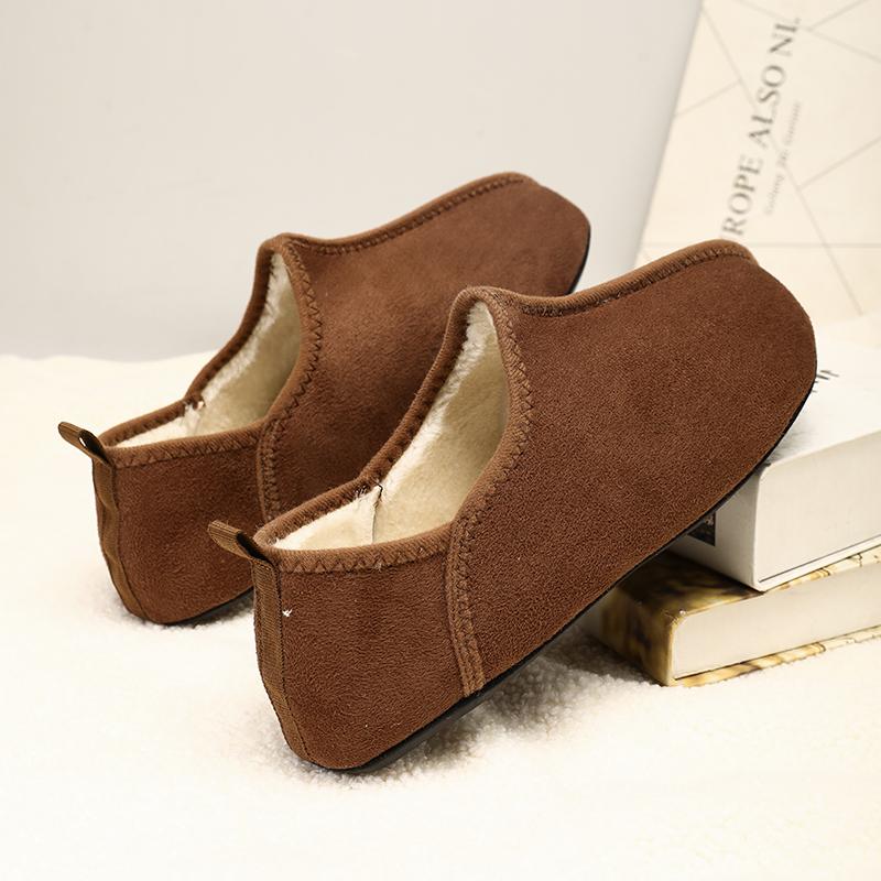 Winter Cotton Men Shoes Warm Slip on Lightweight Slippers Women Plush Bedroom Home Cotton Loafers Unisex Winter Warm Shoe