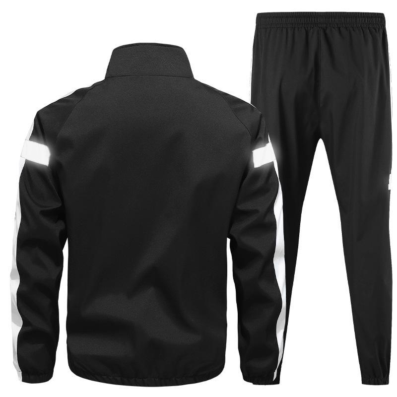 Men's Reflective Logo Two-Piece Casual Running Sportswear - Customizable for Couples