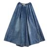 Summer Plus Size Women Jeans Long Pants Basic Trousers Loose Wide Leg Pants Casual Solid Blue Large Size