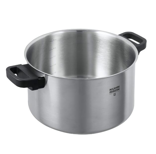 KUHN RIKON Cooking Pan LOCARNO 24 Cm 6.0 Liters with Glass Lid