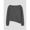 Anggae Llama Blend Asymmetric Pullover Gray