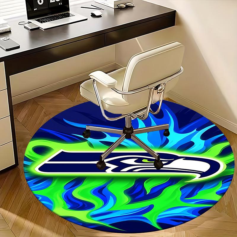 Seattle Seahawks Chair Mat - Round Carpet for Home Decor, Office, Living Room