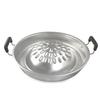 Lightweight Mookata Pot 30cm (with Holes) Aluminum Grill Shabu-Shabu Pot - A Versatile 2-in-1 Thai-style Grilled Meat (Mookata) for Camping.