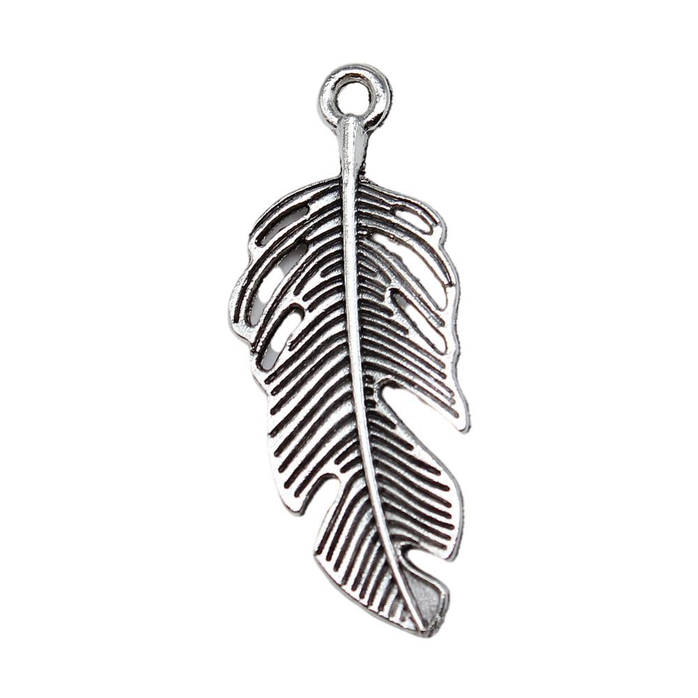 Feather Charms Multi Color Alloy Leaf Pendants For Boho Style DIY Jewelry Accessories