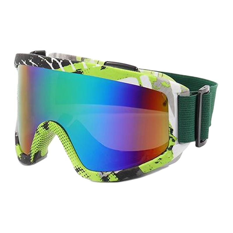 Large Frame Ski Goggle with Colorful Lens Anti-Collision Anti-Glare Motorcycle Goggle Outdoor Sport Snow Snowboard Skiing Goggle