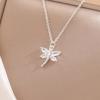New Fashion Crystal Dragonfly 925 Sterling Silver Exquisite Creative Pendant Necklaces  XL285