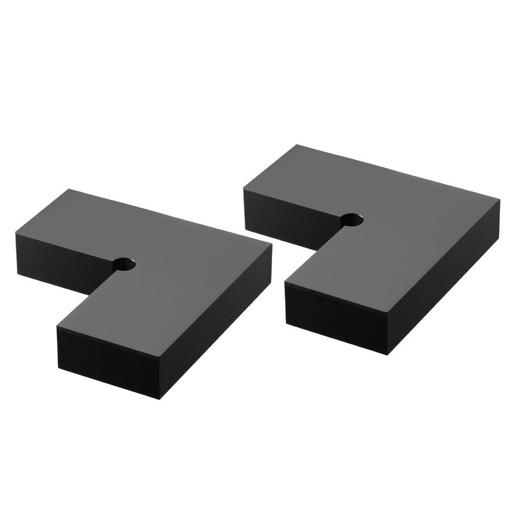 2 Pack Corner Connectors for Handrail, Extension Stair Railing Accessories, POM Hand Rail Connector Fittings for Rectangular Cable Railing, Deck Cable