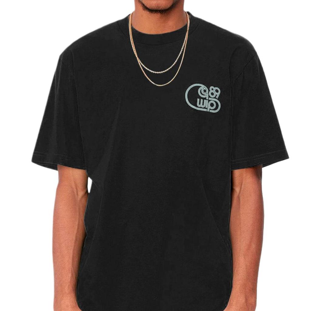 Carhartt WIP T-shirt da uomo con stampa grafica, girocollo, manica corta, top neri I033172-1XD-XX