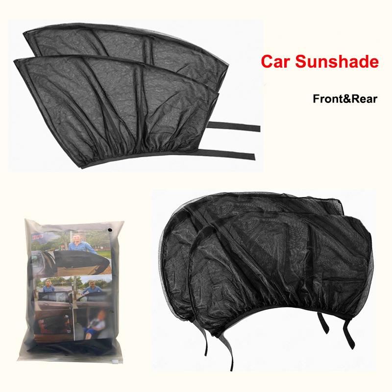 Car Side Window Sunshade UV Protect Shield Mesh Prevent Mosquito Front Rear Window Sunshine Privacy Protection Foldable Curtain