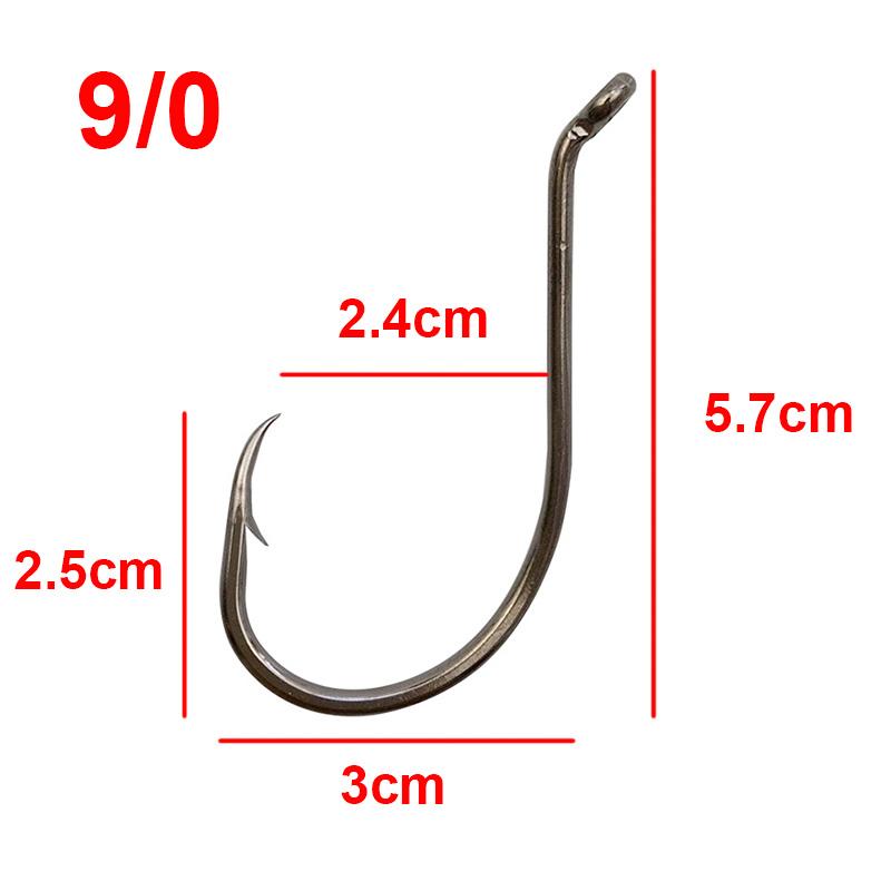200pcs 8299 High Carbon Steel Fishing Hooks Black Offset Octopus Beak Bait Fishhook Size 1 2 6 8 2/0 3/0 4/0 5/0 6/0 7/0 8/0 9/0
