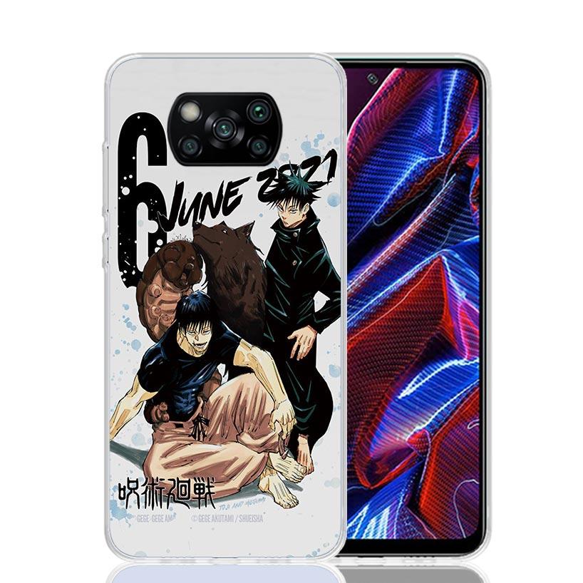 JujuKaisen Fushiguro Toji Phone Case For Xiaomi Poco X7 X6 X5 Pro F7 Ultra Redmi 15C 15 13 13C 12 12C 10 10A 10C 9 9A 9C 9T Cove