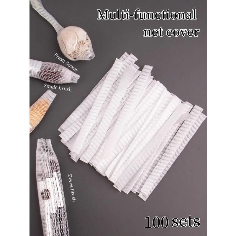 100PCS Makeup Brush Protective Mesh Set Rose Gauze Set Makeup Brush Protective Mesh Set Flower Protective Mesh Set