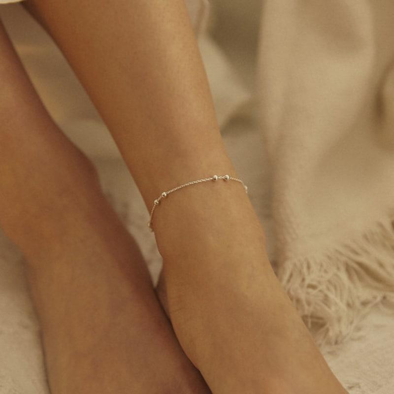 

dmoment Lily of the valley silver anklet (925 silver) Silver