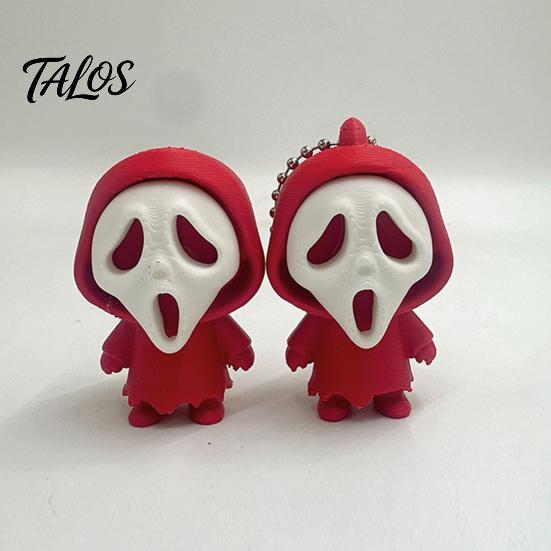 Portable Bag Accessory Mini Screaming Skeleton Keychain Pendant, 3D Printed Halloween Toy Hanging Decor, Backpack Schoolbag Purse Charm Accessories
