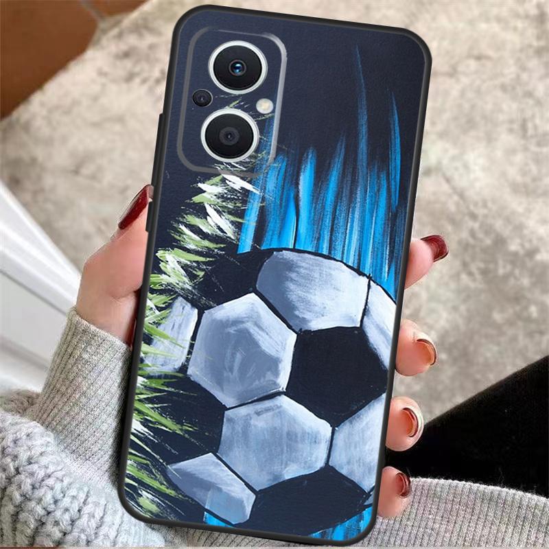 Football Soccer Ball Case For OPPO Reno 8 7 Lite Reno 3 4 5 6 Lite 8T 4Z 5Z Find X5 X2 X3 Lite Neo X6 Pro Cover
