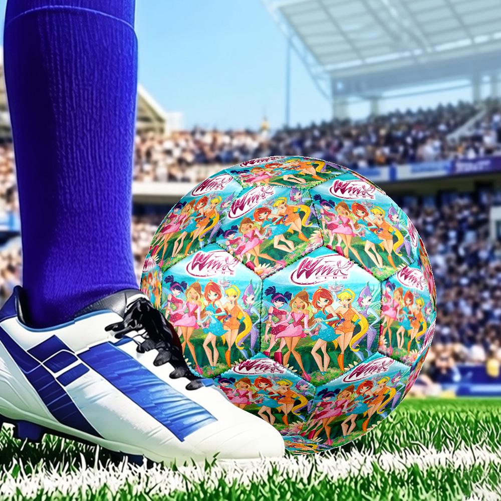 Wink Club Magical Friendship Size 5 Soccer Ball, Suitable for Training and Matches, High-Elasticity, Wear-Resistant Material Gift for Fan