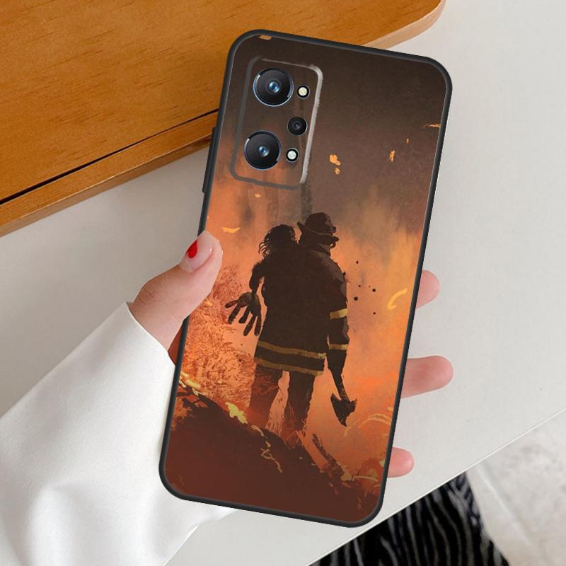 Cool Firefighter Heroes Fireman For Realme 15 Pro GT7 GT6 10 11 12 13 14 Pro Plus C67 C63 C61 C55 C51 C53 C35 C75 C65 Case