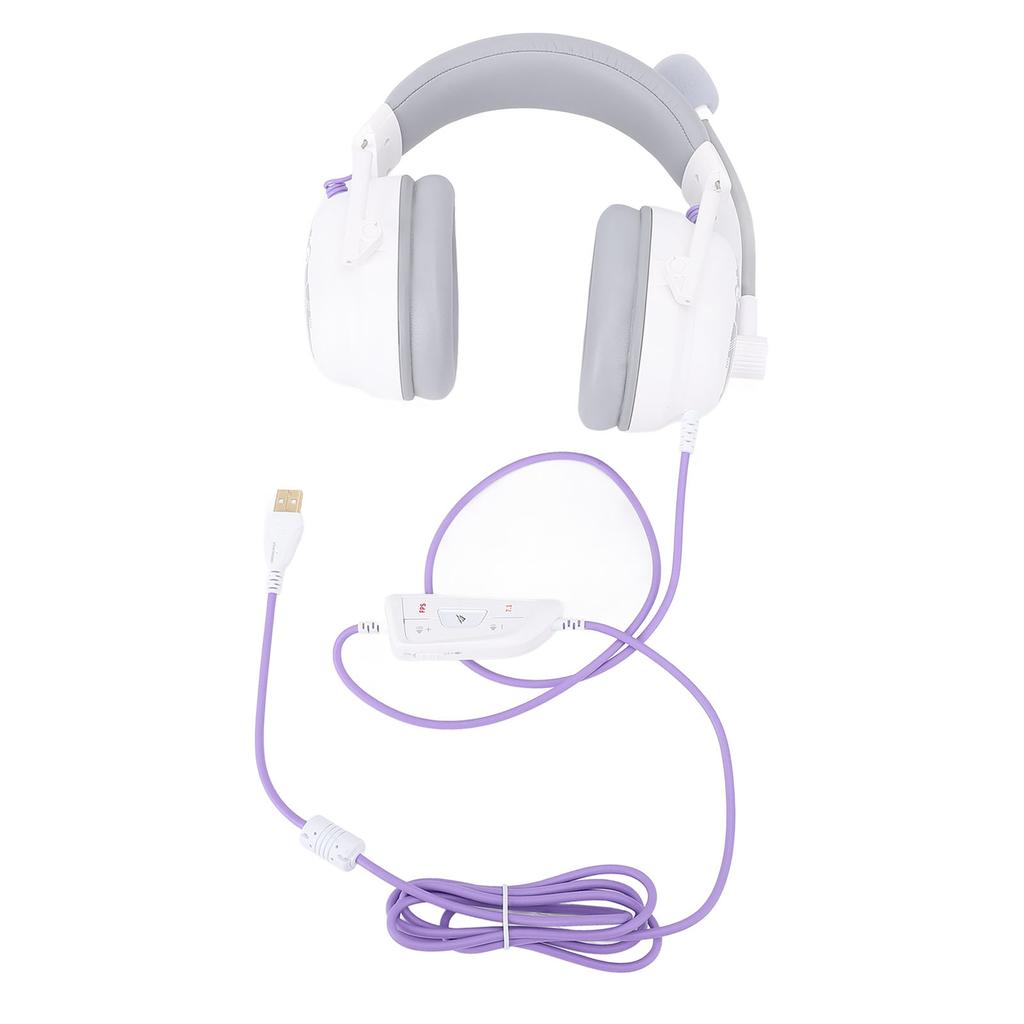 Wired USB Gaming Headset HiFi 7.1 Surround Sound with Noise Canceling Microphone Lightweight Over Ear Headphones