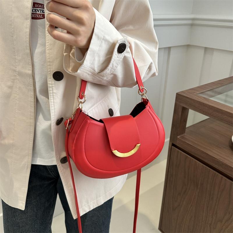Niche Design Bag Women's New Women's Bag Solid Color Fashion Casual Messenger Bag Simple Shoulder Armpit Bag Tide