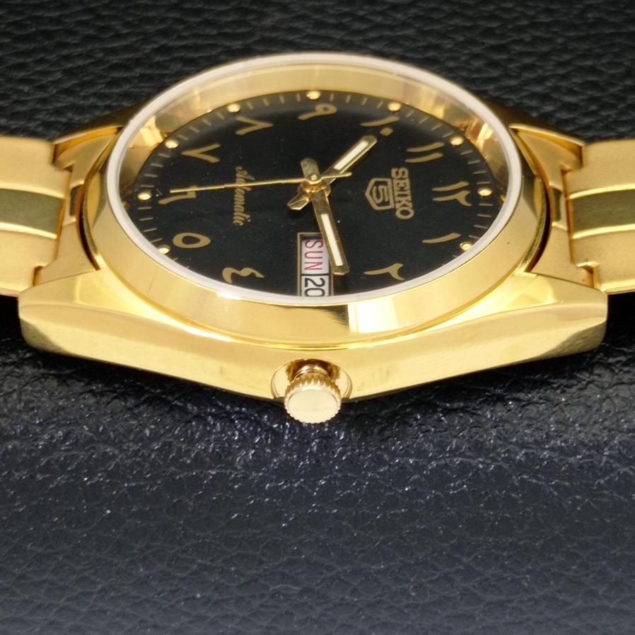 RENOVOVANÉ AUTOMATICKÉ HODINKY SEIKO 5 JAPAN 6309A PÁNSKÉ ARABICKÉ ČERNÉ HODINKY A427207-2