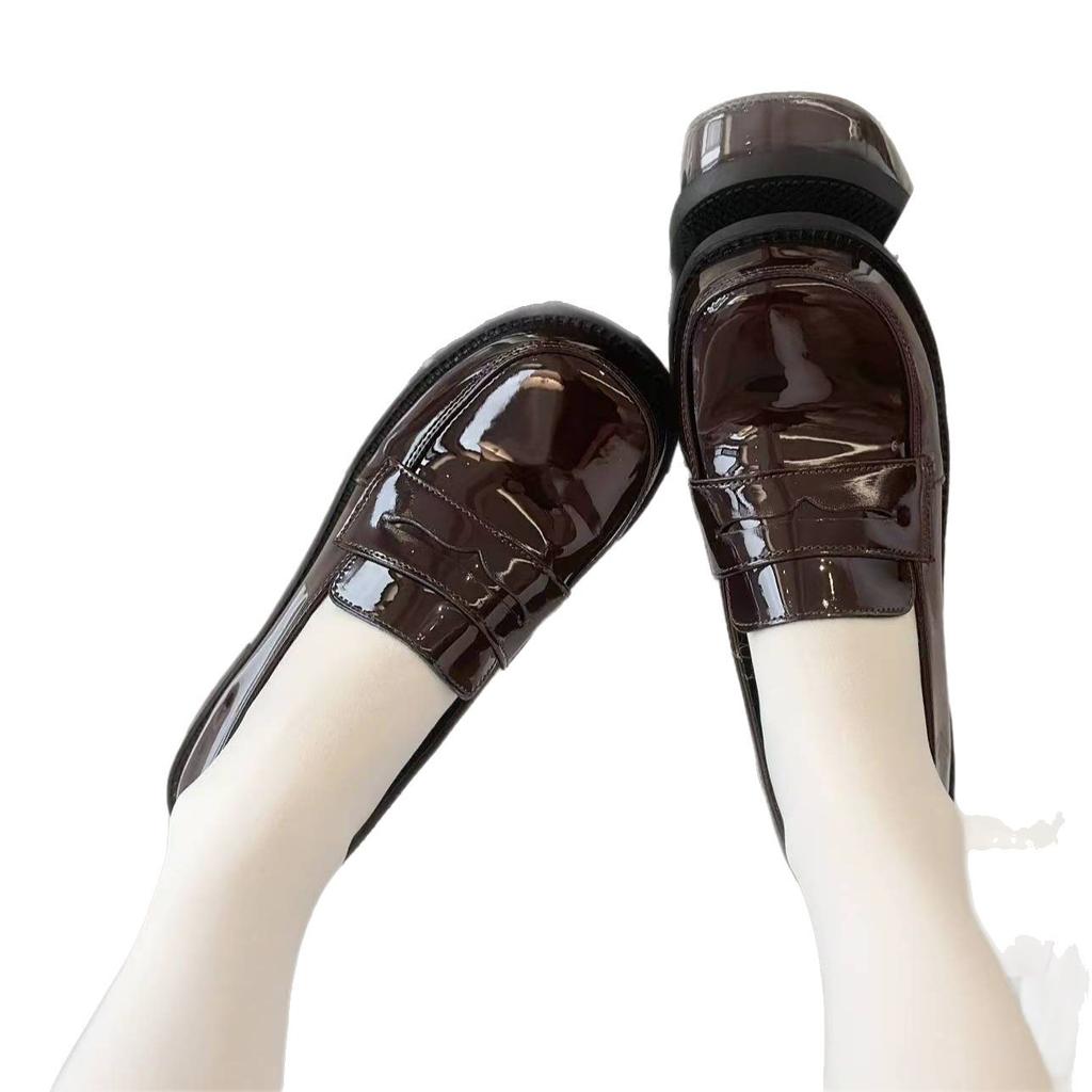 Basic Uniform College Shoes Square Head Shoes Cute Light Mouth Women's Single Shoes