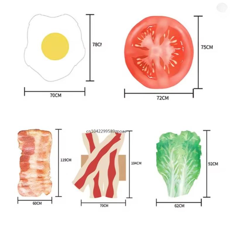 Cute Food Blanket  Vegetable, Egg, Bacon Style Blanket  Photography Clothing Home Sofa Cabbage Blankets Birthday Gift Office Nap Blanket