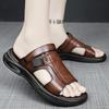 Fashion 2025 Summer Fashion Men Sandals Man Beach Leather Sandals Luxury Sandals Men Outdoor Beach Casual Shoes Cheap Male Sandals