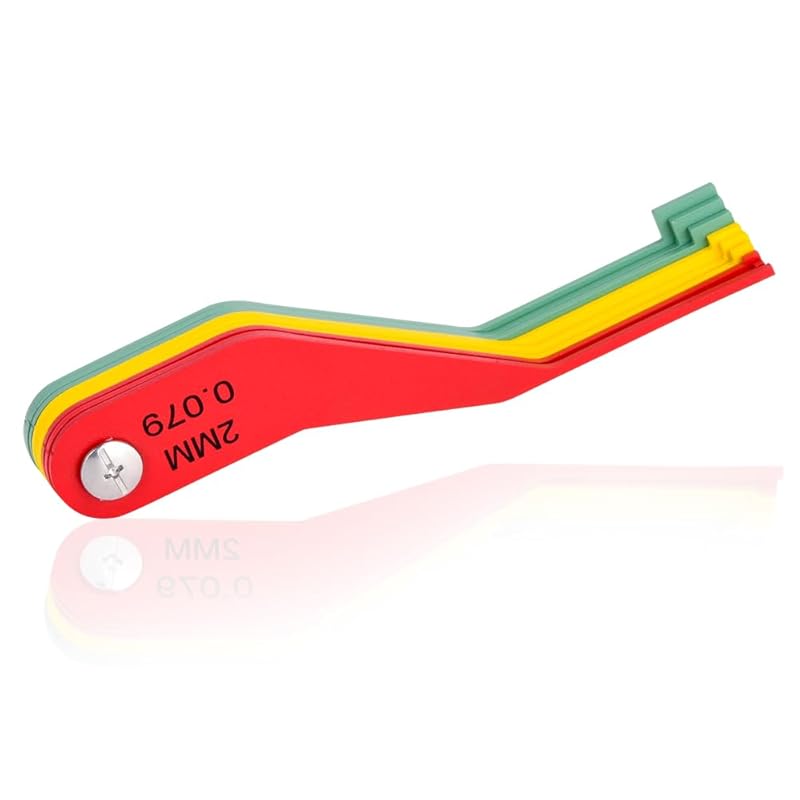 9-Piece Metal Brake Pad Gauge Set, Brake Gauge Measure Tool To Quickly Measure Brake Pad Wear, Brake Pad Thickness Gauge For Most Cars, Easy To Read Metal 1PC