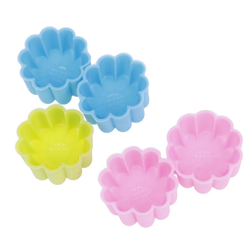 Silicone Sun Flower Muffin Cookie Cup Cake Egg Tart Mold Chocolate Pudding Jelly