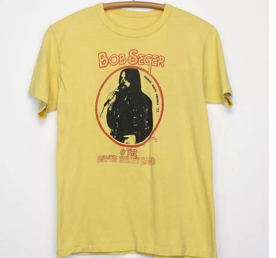 Bob Seger Night Moves Tour Shirt 1977 Yellow Size S to 5XL Shirt XXXL