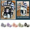5pcs Cute Women Multi-Pocket Backpack Drawstring Pouch Junior High School Student School Bag Female Girl Backpack