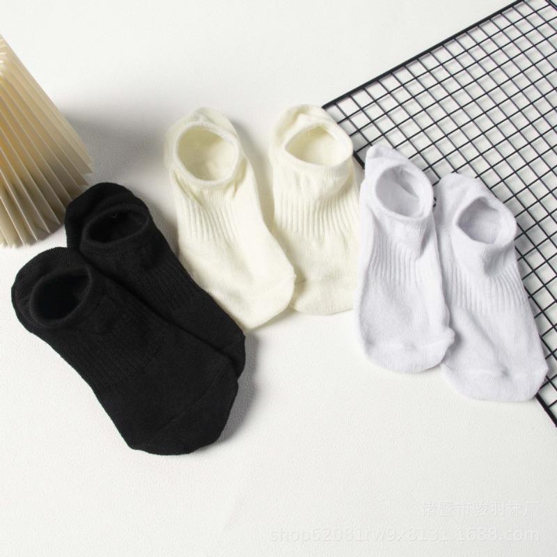 5 Pairs Spring and Summer Fake Invisible Women's Shallow Low Clear Anti-slip Non Drop Heel Solid Colour Casual Short Socks