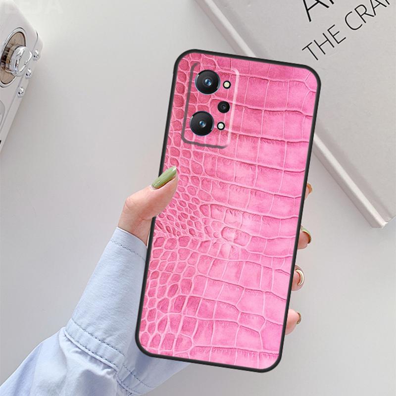 Crocodile Pattern Print For Realme 11 10 12 13 14 Pro Plus GT 5 6 6T GT7 Pro C67 C61 C53 C51 C21Y C25S C55 C75 Case