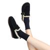 Leather plush shoes for women's winter 2025 new popular thickened warm one-pedal flat-bottomed beanie cotton shoes for women