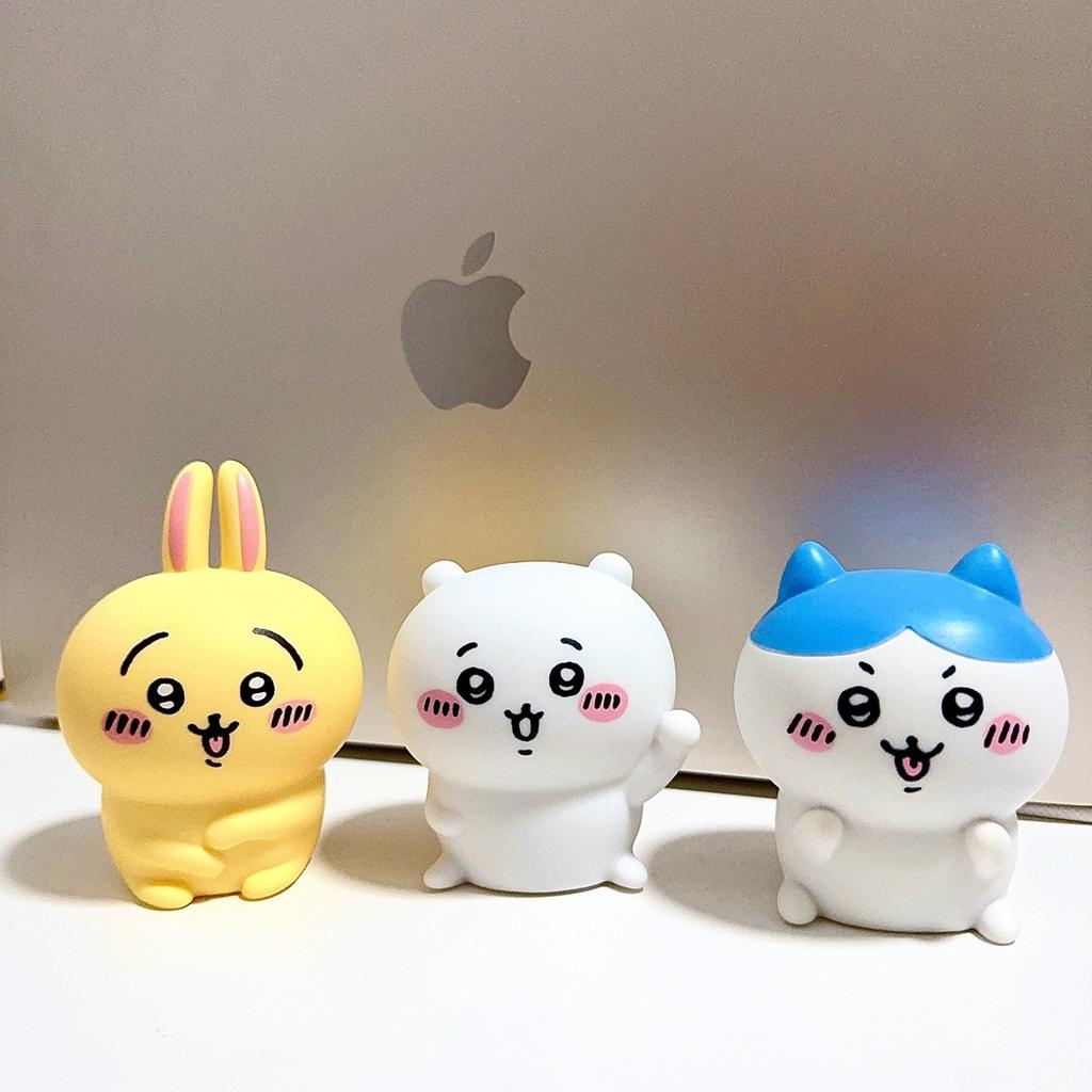 Chiikawa Desktop Cartoon Ornaments Cute Hachiware Usaki Glue Doll Night Light Glowing Toys Super Cute and Creative