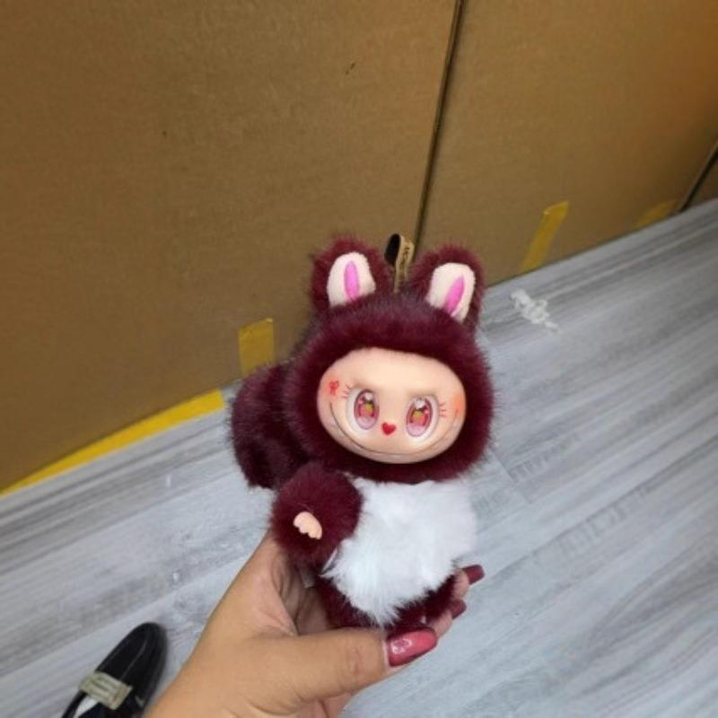 Squirrel with Tail Vinyl Series Ornament Plush Doll Keychain Pendant