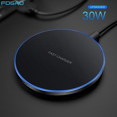 30 W schnelles kabelloses Ladegerät für Samsung S22 S21 Hinweis 20 10 Typ C Induktionsladepad für iPhone 14 13 12 11 Pro Xs Xr X 8
