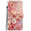 Handmade PU Leather Flip Case for Honor X6a Anti-Slip Shockproof Cover with Wrist Strap & Heart/Rose Cat Designs