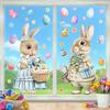 Easter Bunny Static Cling Window Sticker 2026 New Arrival Cute Glass Decoration for Home Easter Decor