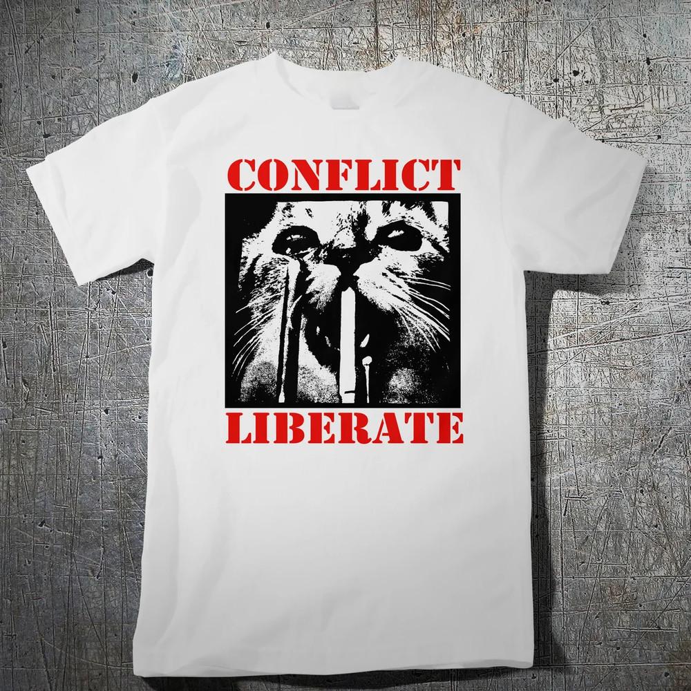 VTG Rare! Conflict Liberate T-Shirt Tee Unisex Men Women S to 5XL EN205 Unisex T-Shirt XL