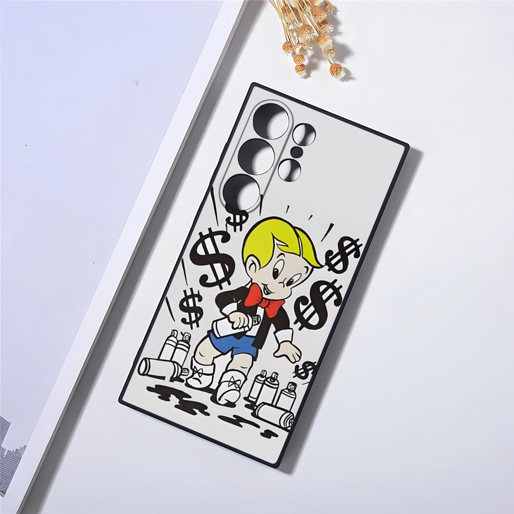 Cartoon Richie Rich Phone Case For Samsung S24 Ultra S23 Fe S22 S20 S21 Plus Galaxy A54 A34 A24 A53 Note 20 Cover