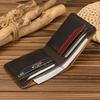 Men'S Leather Short Wallet Simple Crazy Horse Leather Casual Card Clip Retro First Layer Cowhide Card Bag Wallet