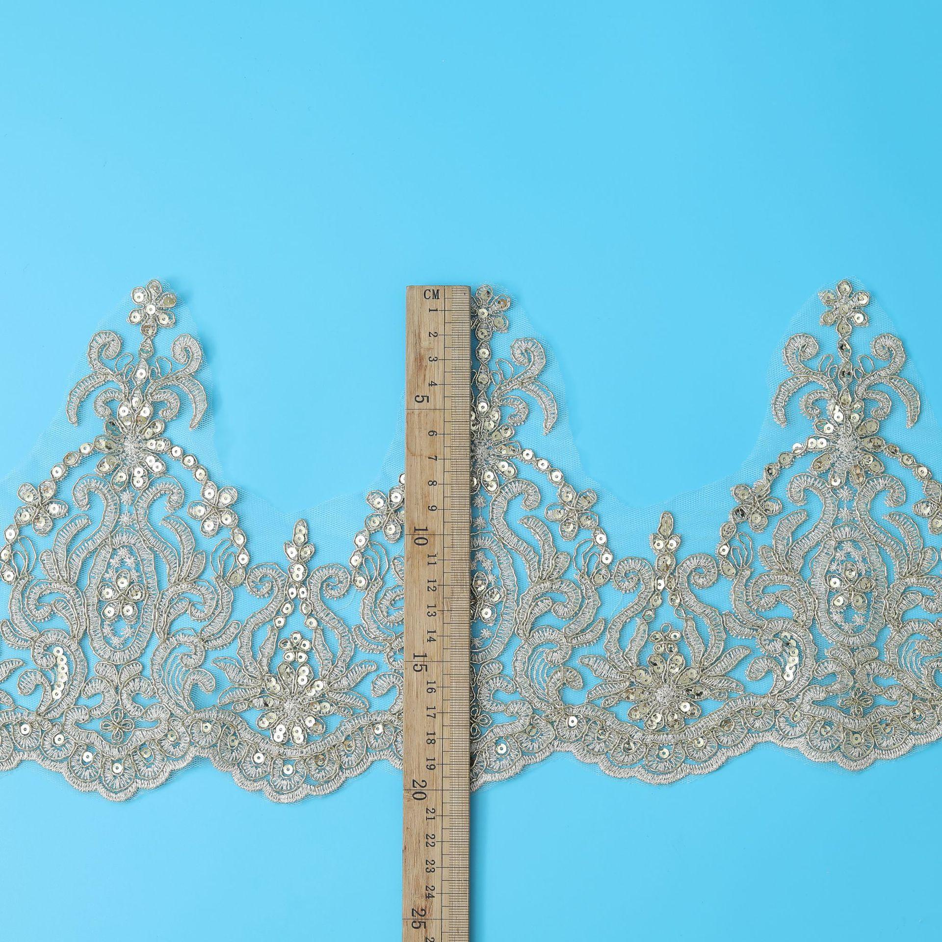 

Детская одежда Golden Car Bone, одежда для выступлений, ханфу, этнический стиль, вышивка, кружево, сценическая одежда, аксессуары-вуали 21 см with gold/width 21CM