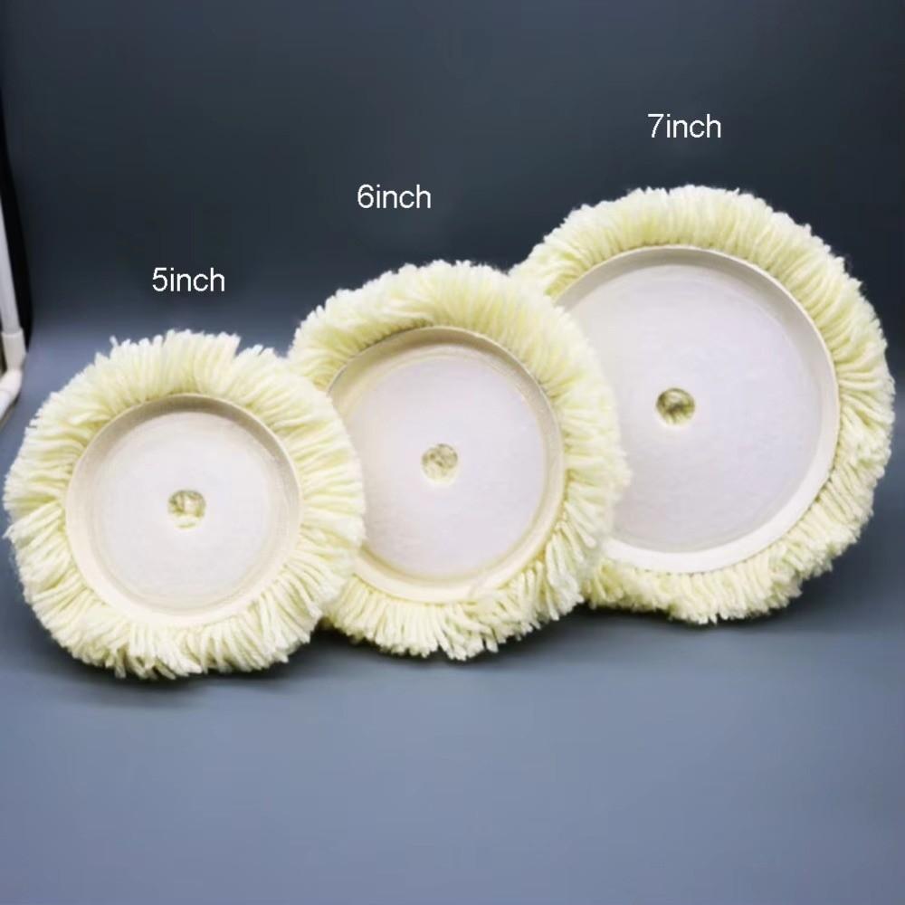 Hook & Loop Grip Wool Polishing Pad 7 Inch Polishing Machine Accessories  For Vehicle