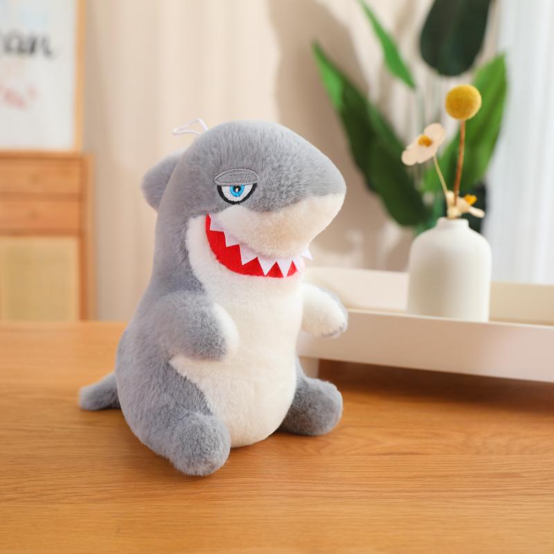 Cute And  Funny Shark Plush Toy Soft Stuffed Animal Reading Pillow for Birthday Gifts Cushion Doll Gift