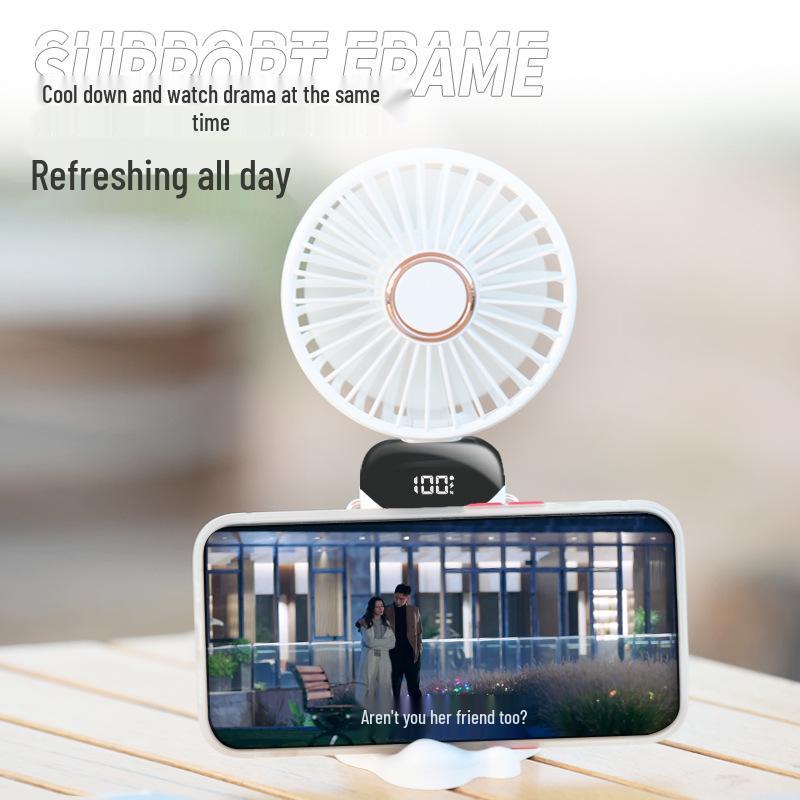 New USB Mini Portable Folding Handheld Fan with Digital Display and Aromatherapy