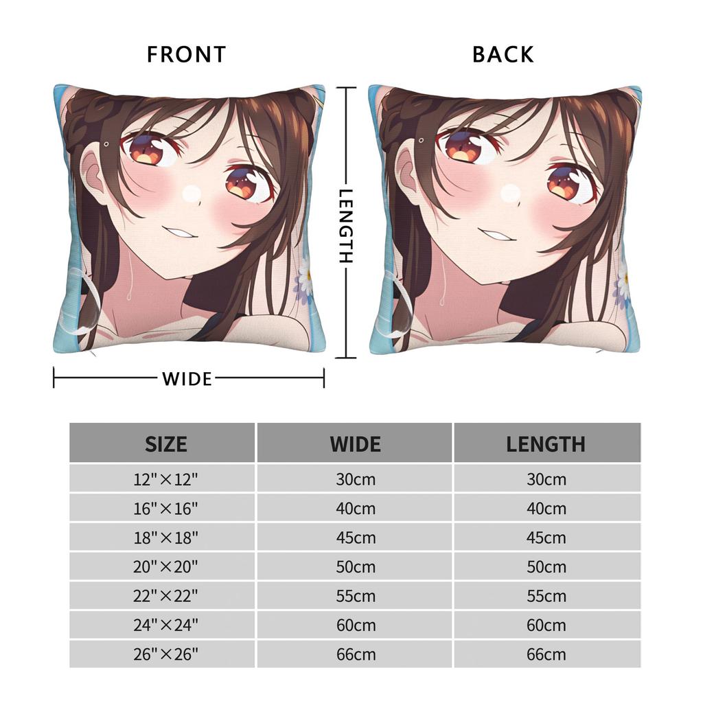 Mizuhara Chizuru Pillow Cover Soft Pillow Case Cushion Cover Fashion Design Pillowcases For Living Room Chair