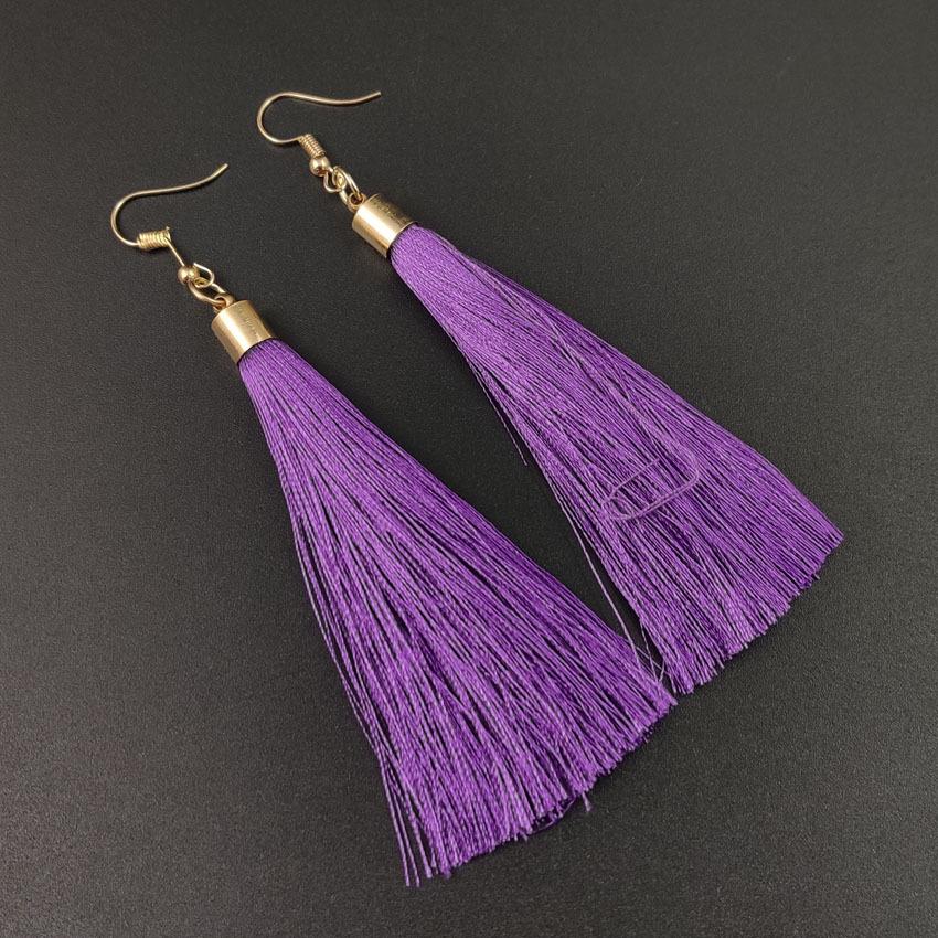 Vintage Red Tassel Earrings: Retro Ethnic Style Chandelier for Women
