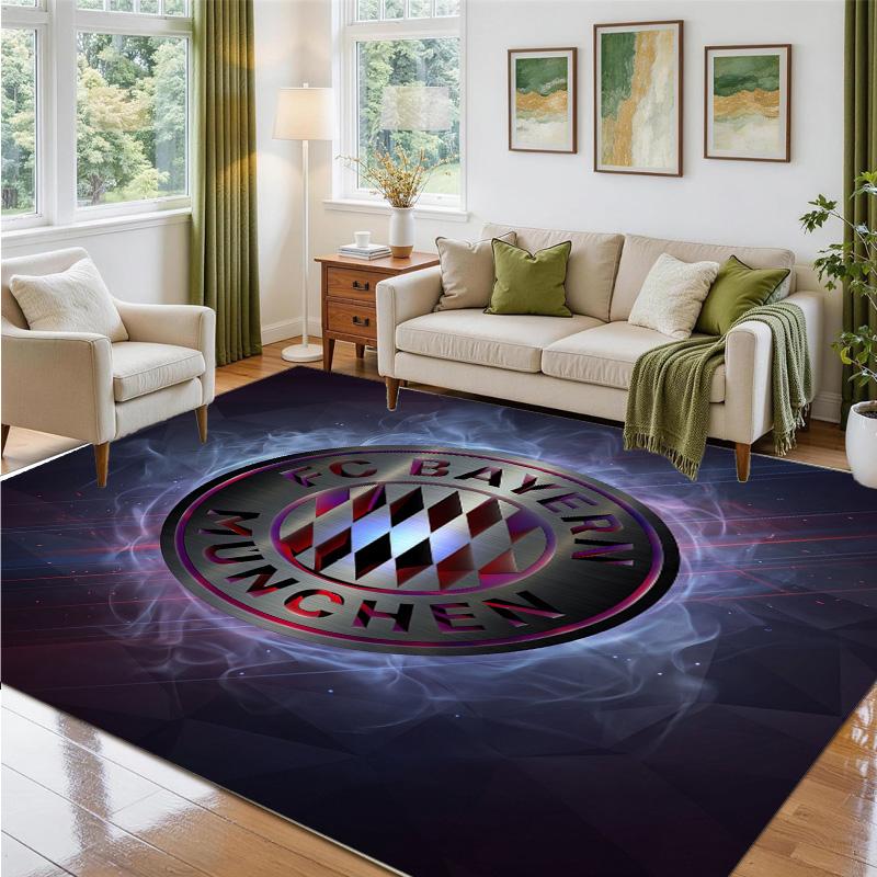 Tapis Velours Cristal Design Bayern Munich Tapis Décoratif Doux pour Chambre à Coucher Entrée